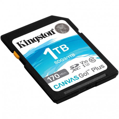 Kingston Canvas Go! Plus 1 TB SDXC, memory card (black, UHS-I U3, Class 10, V30)