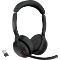 Jabra Evolve2 55, with charging station, headset (black, stereo, Microsoft Teams, USB-A, Link380a)