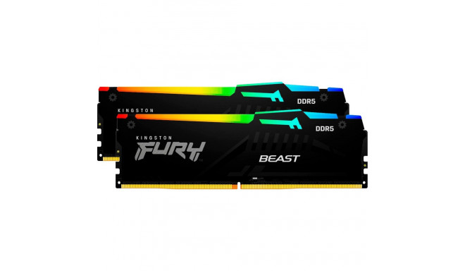 Kingston FURY DDR5 - 64GB - 6400 - CL - 32 (2x 32 GB) dual kit, RAM (black, KF564C32BBEAK2-64, FURY 