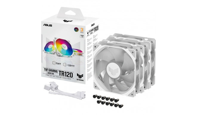 ASUS TUF GAMING TR120 ARGB, case fan (white/transparent, 3-pack)