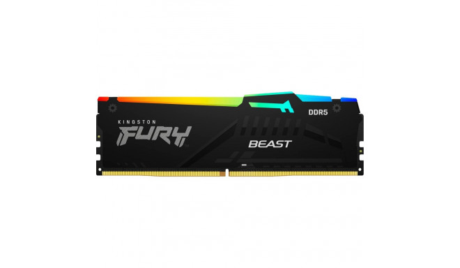 Kingston FURY DDR5 - 16GB - 6000 - CL - 30, Single RAM (black, KF560C30BBA-16, FURY Beast RGB, INTEL