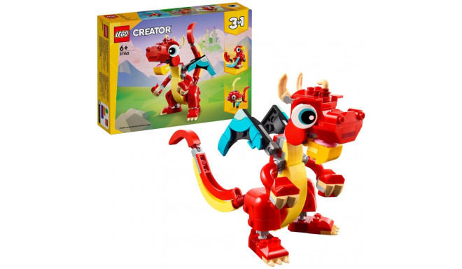 LEGO 31145 Creator 3-in-1 Red Dragon, construction toy