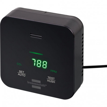 Brennenstuhl CO2 measuring device C2M L 4050, CO2 measuring device (black, CO2 traffic light and aco