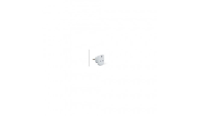 Gembird AC power adapter, UK socket to EU Schuko plug, 7.5 A White, Travel adapter