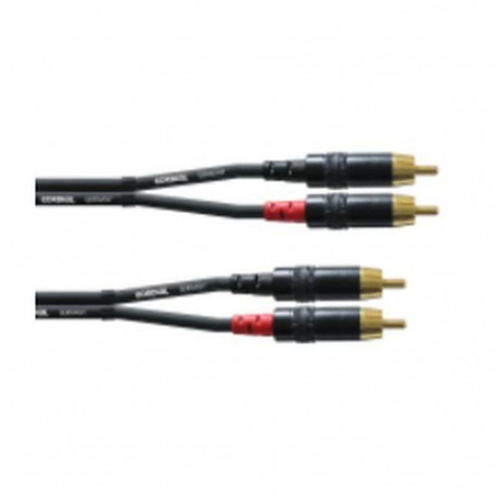 Cordial CFU 0.6 CC audio cable 0.6 m 2 x RCA Black