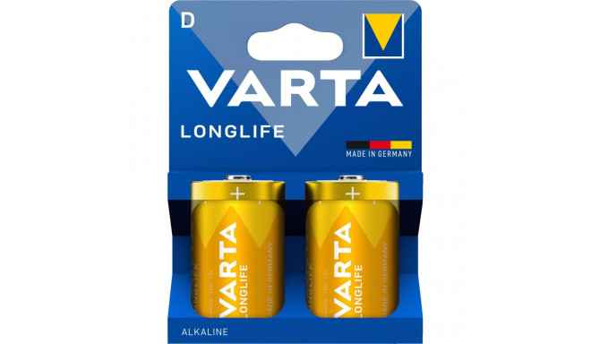 1x2 Varta Longlife Mono D LR 20 patarei