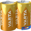 1x2 Varta Longlife Mono D LR 20 patarei