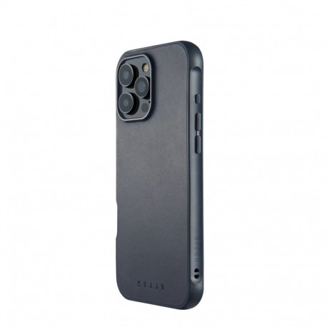 Kaitseümbris Shield Case, Apple iPhone 16 Pro Max, sinakashall, MagSafe, naturaalsest nahast tagakül