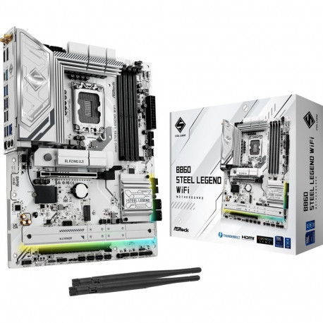 ASRock B860 Steel Legend WiFi - Socket 1851 - motherboard (white)
