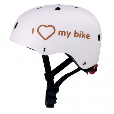 Kask M dla dzieci 3-7 lat - SUN BABY z lampką LED biały
