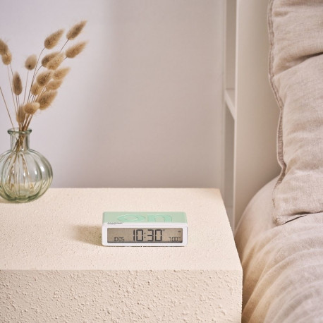 Double-sided alarm clock Lexon Flip Classic X Pantone mint