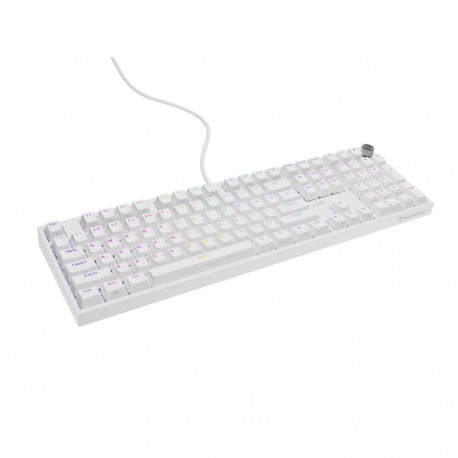 Genesis mehaaniline mänguriklaviatuur Thor 404 juhtmega US Outemu Peach Silent, valge