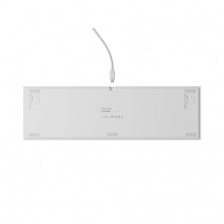 Genesis Thor 404 mehaaniline mänguklaviatuur juhtmega valge USB Gateron Yellow Pro US