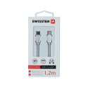USB kaabel Swissten USB-C - USB-C, 1.2m, hõbe