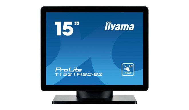 iiyama ProLite T1521MSC-B2 arvutimonitor 38.1 cm (15") 1024 x 768 pikslit XGA LED puuteekraan lauape