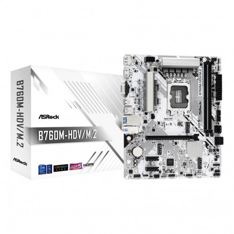 Asrock B760M-HDV/M.2 emaplaat Intel B760 LGA 1700 micro ATX