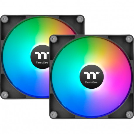 Thermaltake CT120 Reverse ARGB Sync PC Cooling Fan (Black, Pack of 2, without Controller, Reverse, 1