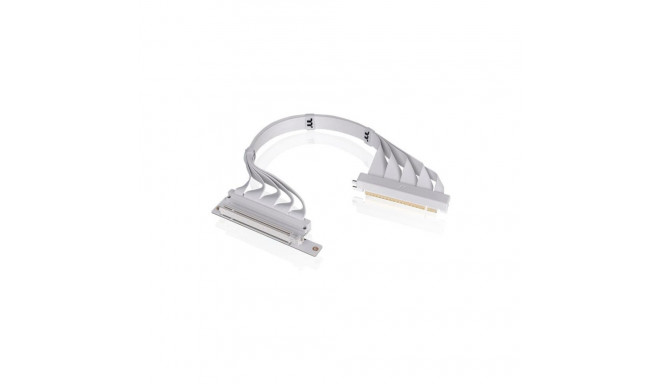PCI-E 4.0 Dual 90° Riser Cable (weiß, 40cm)