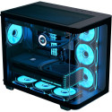 Aerocool P500C-G-BK-v1, tower case (Black, Tempered Glass x 3)