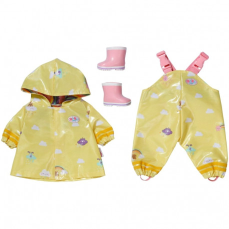ZAPF Creation BABY born Deluxe Rain Outfit 43cm, doll accessories (yellow/pink)