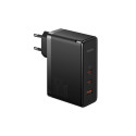Seinalaadija GaN5 Pro 160W USB + 2xUSB-C QC4+ PD3.1 koos USB-C 1m kaabliga, must