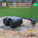 Nutipistikupesa ZigBee, topelt, 230Vac 16A, suletud IP44, energiamõõtmisega, TUYA / Smart Life
