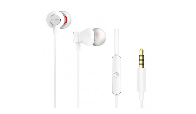 Earphones with Built-in Mic & In-Wire Remote Controller, White