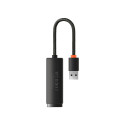 Interneti adapter USB A kuni RJ45 100Mbps, must