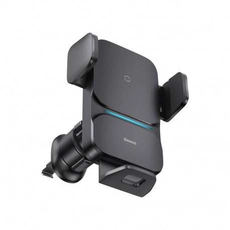 Telefonihoidja juhtmevaba laadimisega 15W Baseus Wisdom Car gravity Air Vent Mount