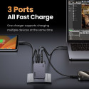 Ugreen Nexode Pro, USB + 2x USB-C, 65W + USB-C kaabel 1,5 m must