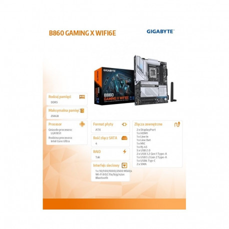 B860 GAMING X WIFI6E emaplaat