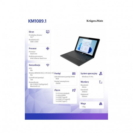 2in1 EAGLE KM1089 tahvelarvuti