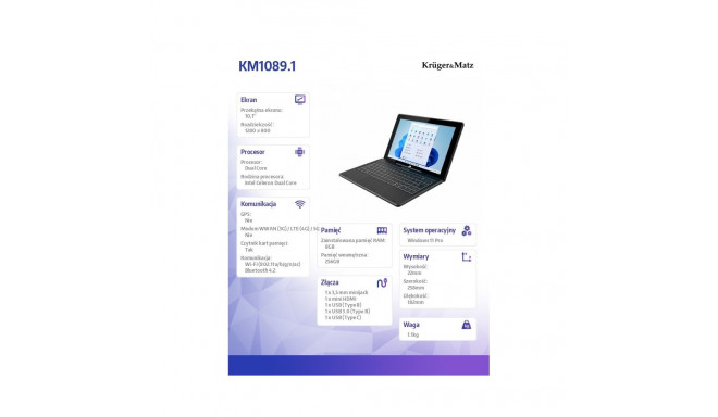 2in1 EAGLE KM1089 tahvelarvuti