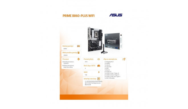 Motherboard PRIME B860-PLUS WIFI