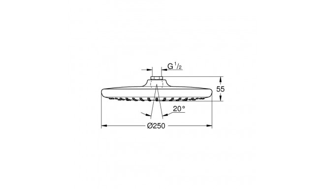Built-in rain shower head Tempesta 26662000