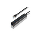 AXAGON HUE-SA7BP 7x USB3.0 ALU laadimishub koos AC-adapteriga must