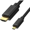 Unitek HDMI Micro - HDMI kaabel 2m must (Y-C182)