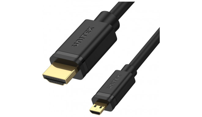 Unitek HDMI Micro - HDMI kaabel 2m must (Y-C182)