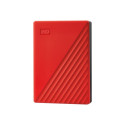 WD My Passport 4TB kaasaskantav kõvaketas USB3.0 USB2.0 ühilduv punane jaemüük