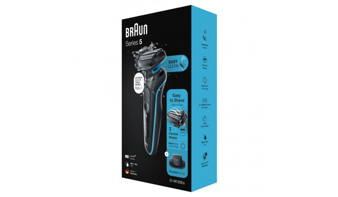 Braun Series 5 51-M1200s meeste pardel fooliumpardel trimmer must, sinine