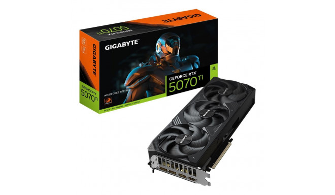 GIGABYTE GeForce RTX 5070 Ti WINDFORCE 16G graafikakaart - 16GB GDDR7, 256bit, PCI-E 5.0, 2497 MHz t