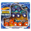 Hot Wheels Monster Trucks Power Smashers mänguauto ja suurveoki komplekt (4 mänguautot)