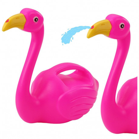 väike plastist kastekann lastele roosa flamingo