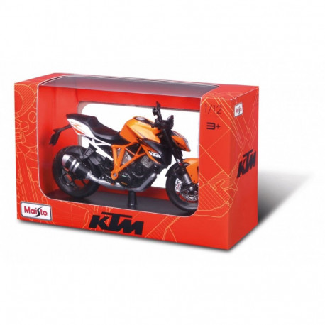 Model metalowy ktm 1290 super bike z podstawką 1/12