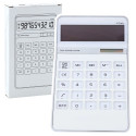 Kalkulator Biurowy Duży Wyświetlacz 10-Cyfrowy Elegancki Biały