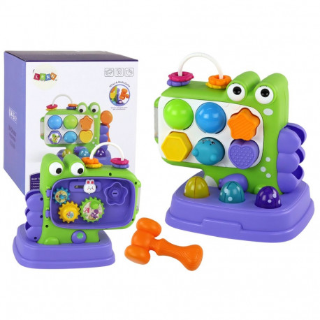 dinozaur paneel hariv whac-a-mole sorteerimismäng lastele lilla