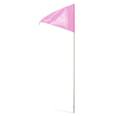 Flaga rowerowa 150 cm jasny róż