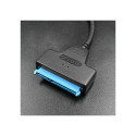SATA Adapter - Qoltec 51855 USB 3.0 for 2.5'' HDD/SSD Black