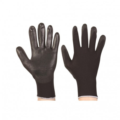 BLACK POLYEST PU GLOVESXL OKKO 12 PAIRS