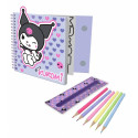 Creative set Kuromi Hello Kitty with crayons